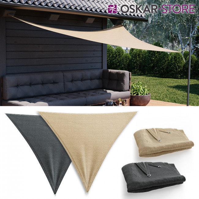 Dreieckiges, wasserdichtes Vordach, 3 x 3 x 3 m, atmungsaktiv, Sonnenschutz,  winddicht, UV-Schutz, Überdachung für