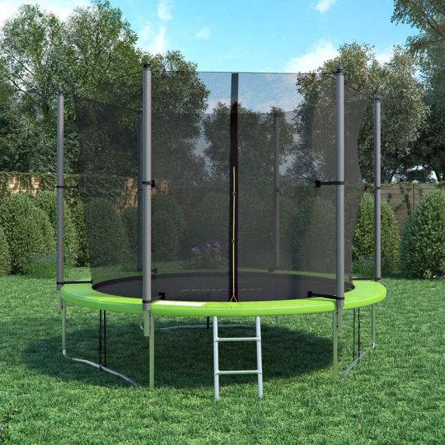 XL 305 cm Gartentrampolin Komplettset mit Netz innenliegend