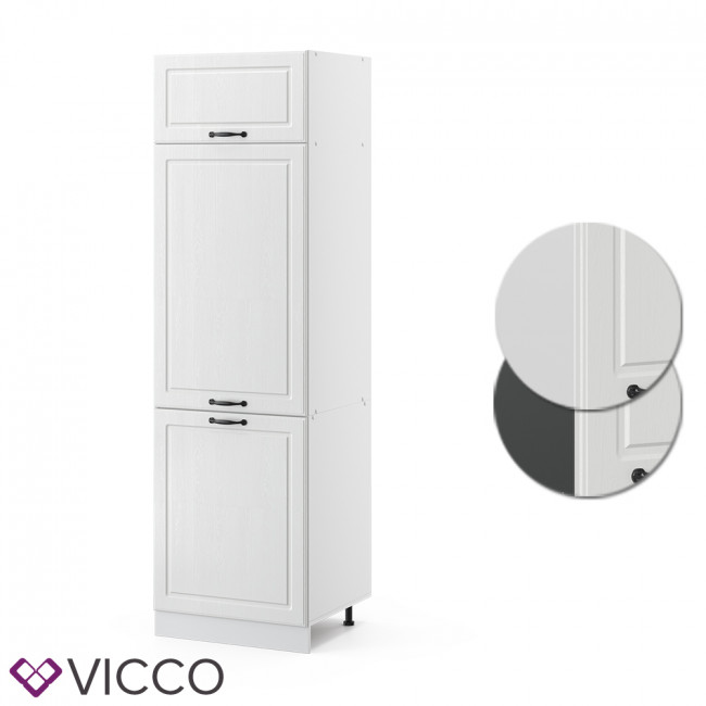 Vicco Kühlumbauschrank 60 cm Weiß Unterschrank R-Line Küchenzeile Küchenschrank