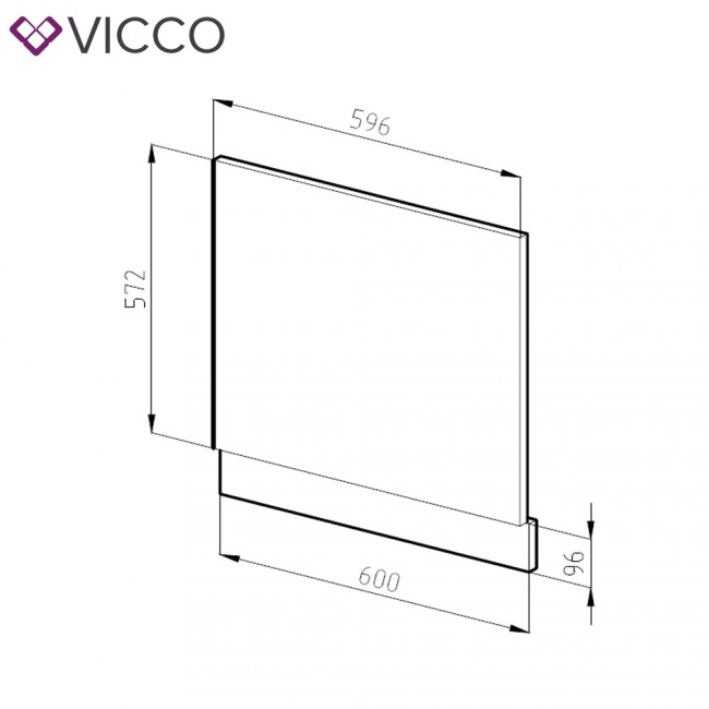 VICCO Geschirrspülerblende 60 R-Line cm
