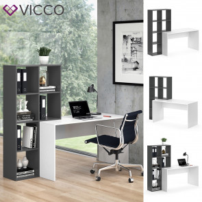 Vicco Schreibtisch + Regal Raumteiler Computertisch  Mara Arbeitstisch Bürotisch
